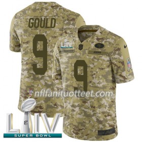 Miesten San Francisco 49ers NFL Pelipaita Robbie Gould 9 Nike 2018 Salute To Service 2020 Super Bowl LIV